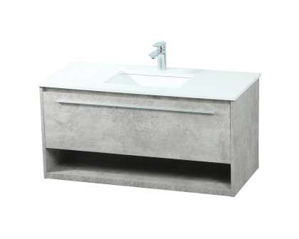 Elegant Bathroom Vanity - Concrete Gray (VF43540MCG)