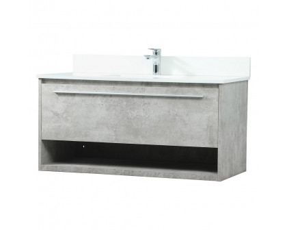 Elegant Bathroom Vanity - Concrete Gray (VF43540MCG-BS)