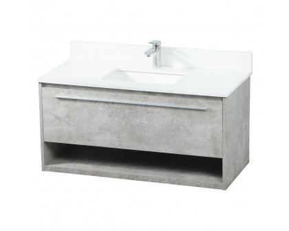 Elegant Bathroom Vanity - Concrete Gray (VF43540MCG-BS)