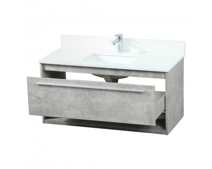 Elegant Bathroom Vanity - Concrete Gray (VF43540MCG-BS)