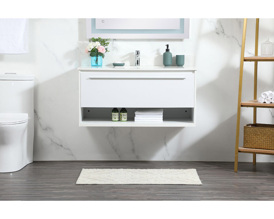 Elegant Bathroom Vanity - White (VF43540MWH-BS)