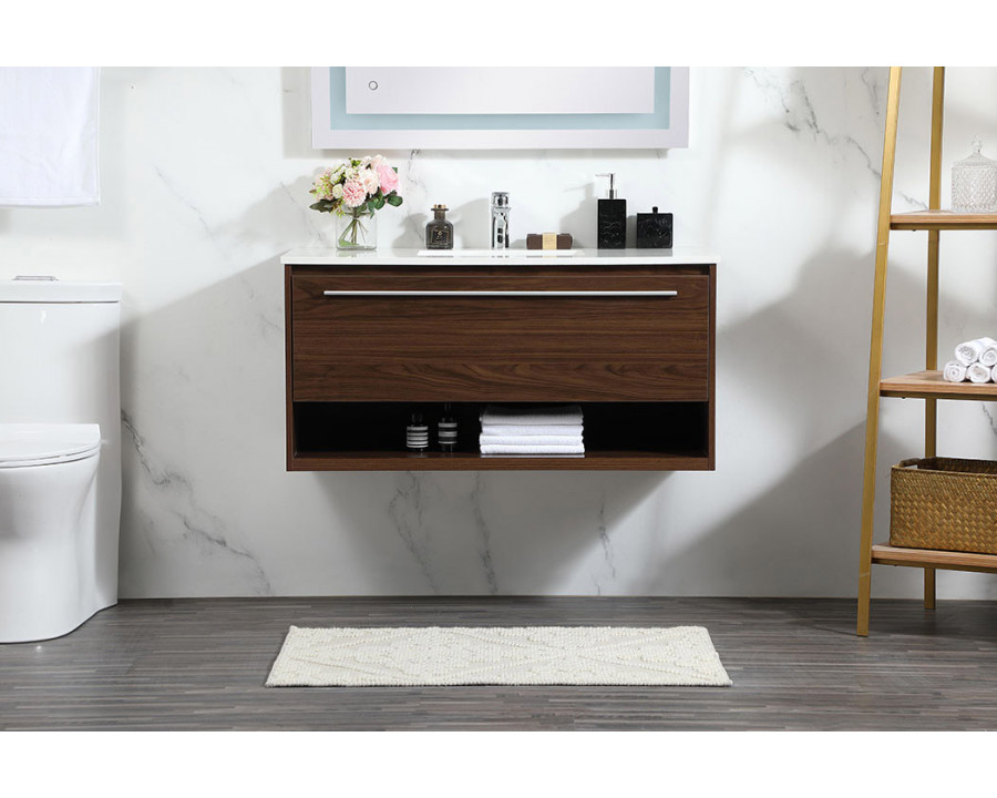 Elegant Bathroom Vanity - Walnut (VF43540MWT)