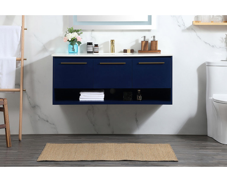 Elegant Bathroom Vanity - Blue (VF43548MBL)