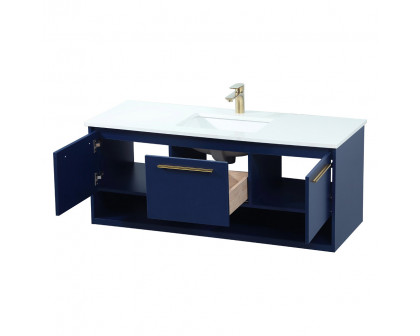 Elegant Bathroom Vanity - Blue (VF43548MBL)