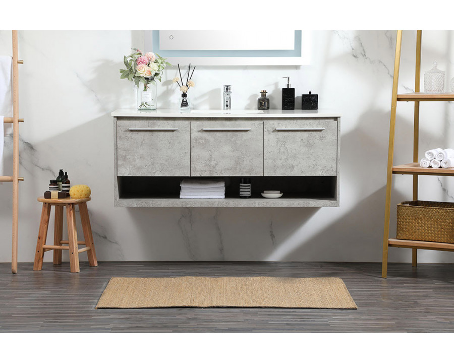 Elegant Bathroom Vanity - Concrete Gray (VF43548MCG)