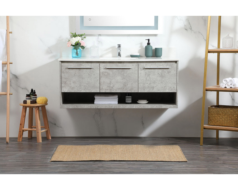 Elegant Bathroom Vanity - Concrete Gray (VF43548MCG-BS)