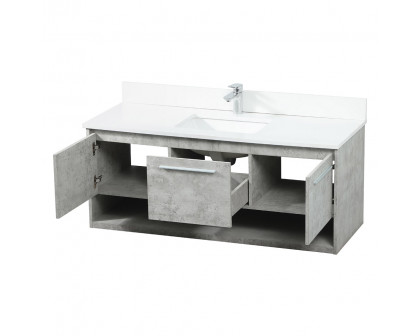 Elegant Bathroom Vanity - Concrete Gray (VF43548MCG-BS)