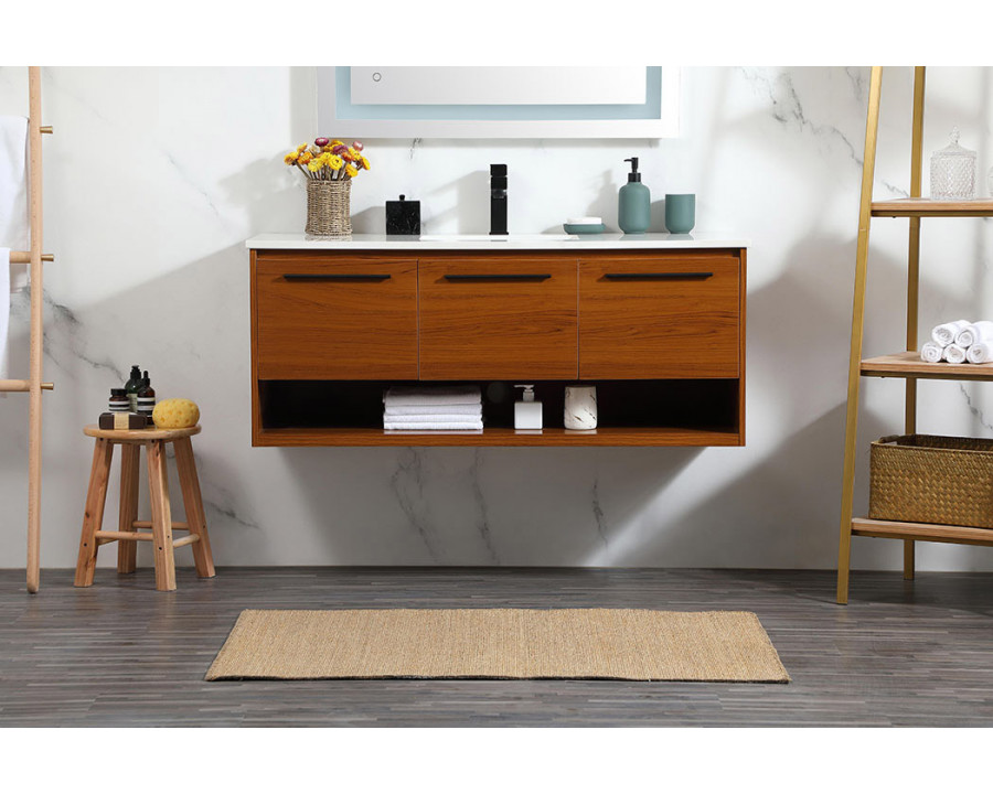 Elegant Bathroom Vanity - Teak (VF43548MTK)