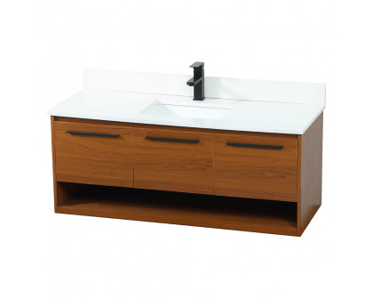 Elegant Bathroom Vanity - Teak (VF43548MTK-BS)