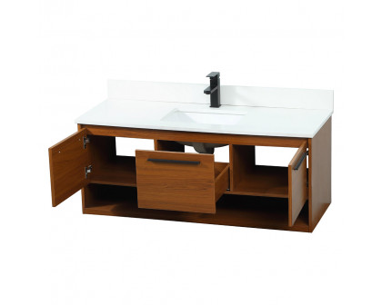 Elegant Bathroom Vanity - Teak (VF43548MTK-BS)