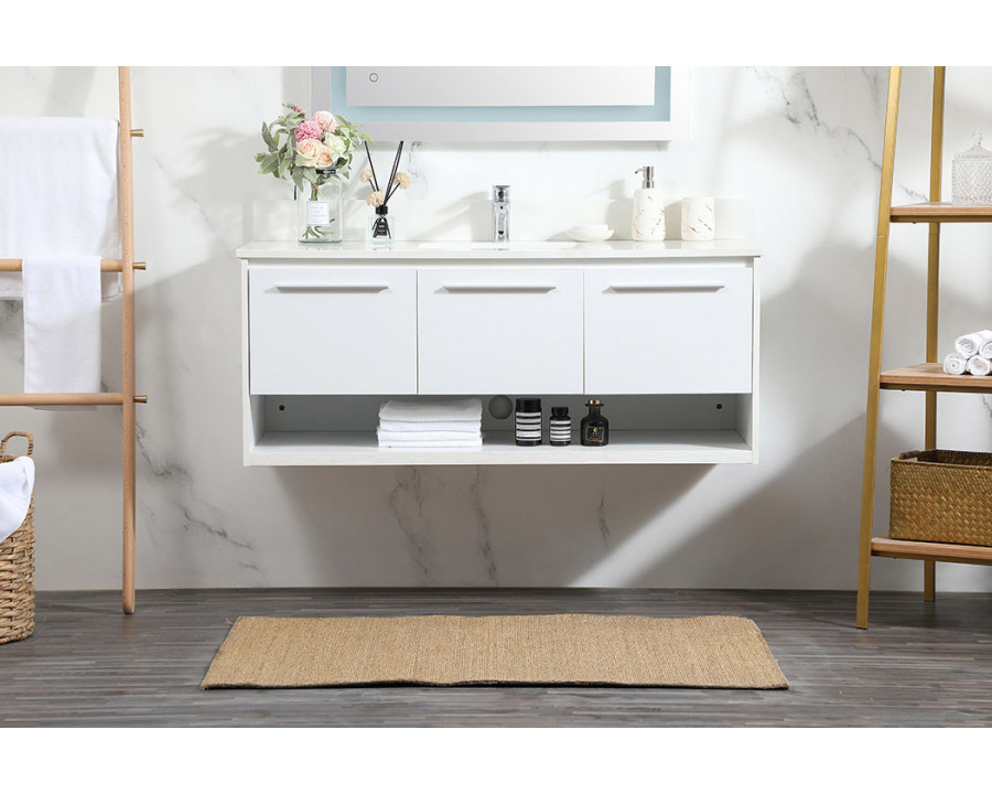 Elegant Bathroom Vanity - White (VF43548MWH-BS)