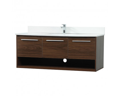 Elegant Bathroom Vanity - Walnut (VF43548MWT-BS)