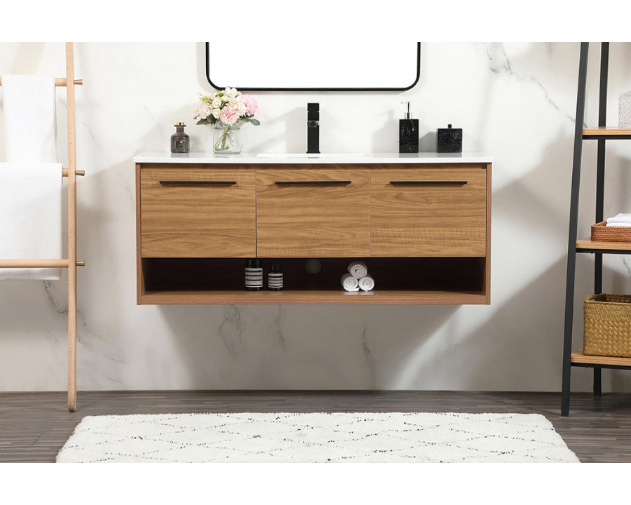 Elegant Bathroom Vanity - Walnut Brown (VF43548WB)