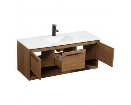 Elegant Bathroom Vanity - Walnut Brown (VF43548WB)