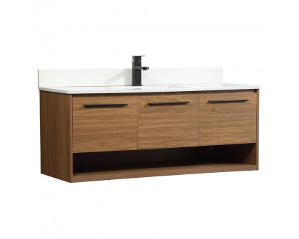 Elegant Bathroom Vanity - Walnut Brown (VF43548WB-BS)