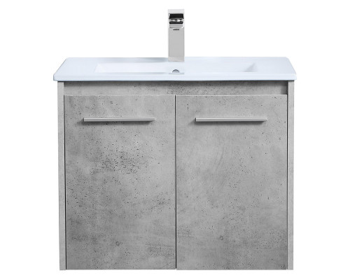 Elegant Bathroom Vanity - Concrete Gray, L 24" (VF44024CG)