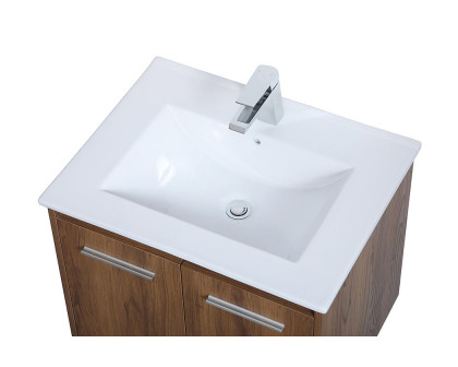 Elegant Bathroom Vanity - Walnut Brown, L 24" (VF44024WB)