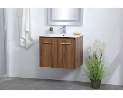 Elegant Bathroom Vanity - Walnut Brown, L 24" (VF44024WB)