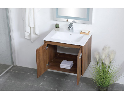 Elegant Bathroom Vanity - Walnut Brown, L 24" (VF44024WB)