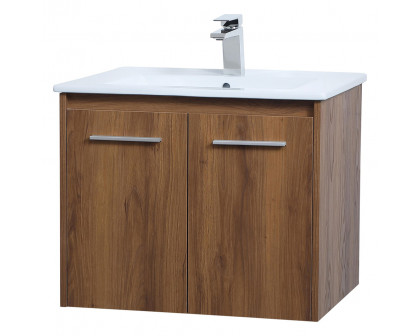 Elegant Bathroom Vanity - Walnut Brown, L 24" (VF44024WB)