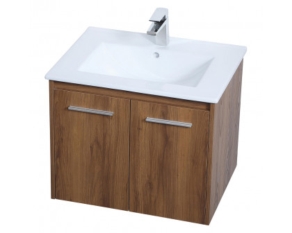 Elegant Bathroom Vanity - Walnut Brown, L 24" (VF44024WB)