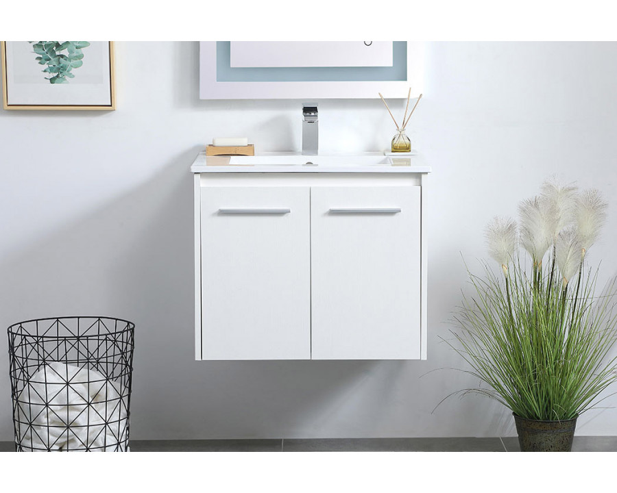 Elegant Bathroom Vanity - White, L 24" (VF44024WH)