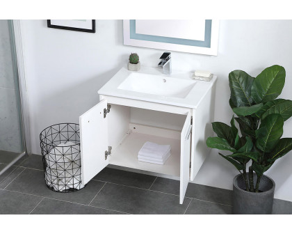 Elegant Bathroom Vanity - White, L 24" (VF44024WH)