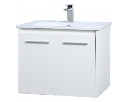 Elegant Bathroom Vanity - White, L 24" (VF44024WH)