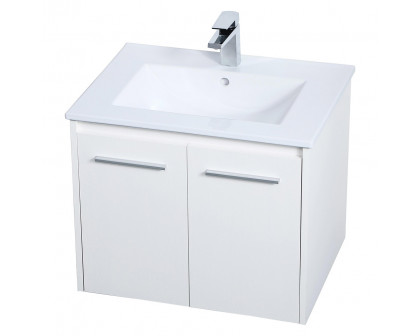 Elegant Bathroom Vanity - White, L 24" (VF44024WH)