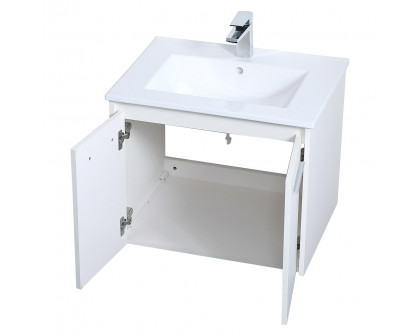 Elegant Bathroom Vanity - White, L 24" (VF44024WH)