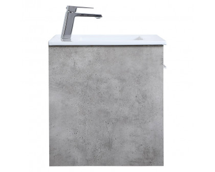 Elegant Bathroom Vanity - Concrete Gray, L 30" (VF44030CG)