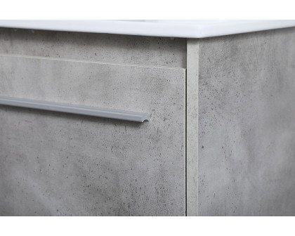 Elegant Bathroom Vanity - Concrete Gray, L 30" (VF44030CG)