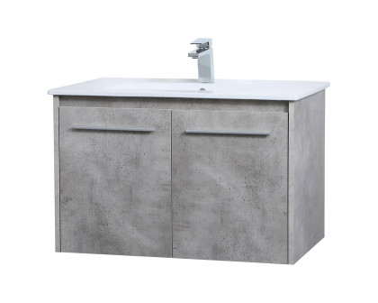 Elegant Bathroom Vanity - Concrete Gray, L 30" (VF44030CG)