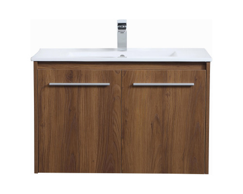 Elegant Bathroom Vanity - Walnut Brown, L 30" (VF44030WB)