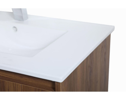 Elegant Bathroom Vanity - Walnut Brown, L 30" (VF44030WB)