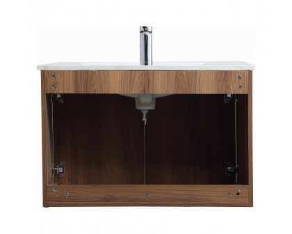 Elegant Bathroom Vanity - Walnut Brown, L 30" (VF44030WB)