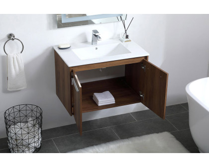 Elegant Bathroom Vanity - Walnut Brown, L 30" (VF44030WB)