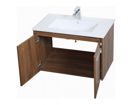 Elegant Bathroom Vanity - Walnut Brown, L 30" (VF44030WB)