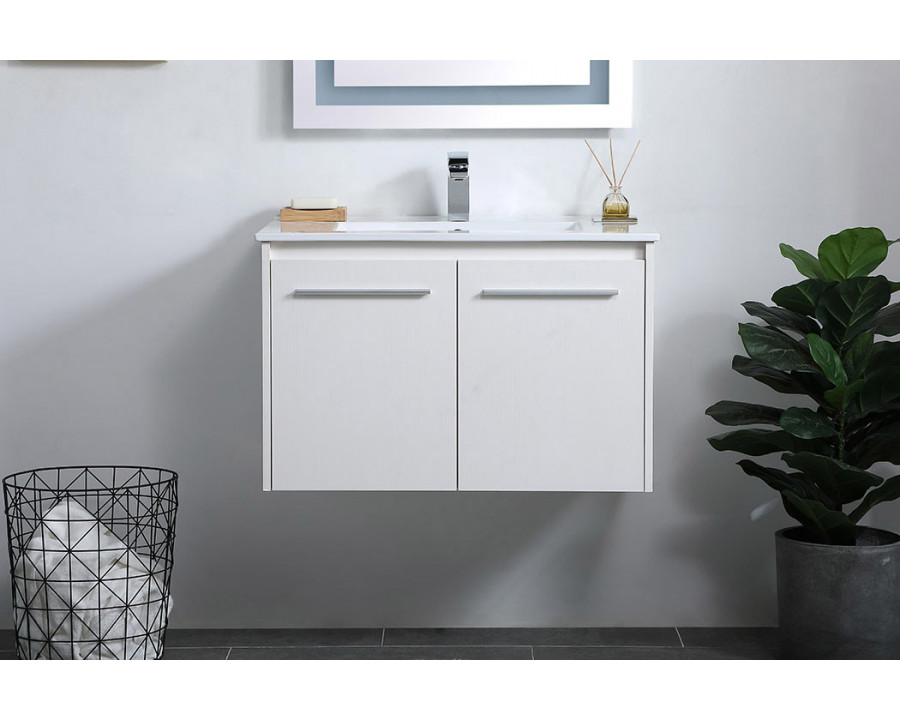 Elegant Bathroom Vanity - White, L 30" (VF44030WH)