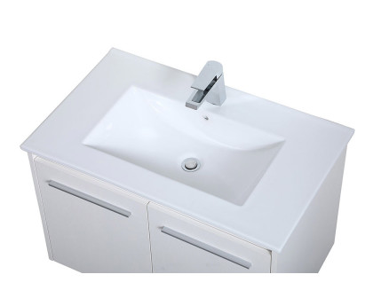 Elegant Bathroom Vanity - White, L 30" (VF44030WH)