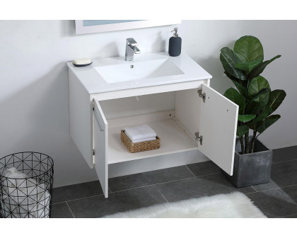 Elegant Bathroom Vanity - White, L 30" (VF44030WH)