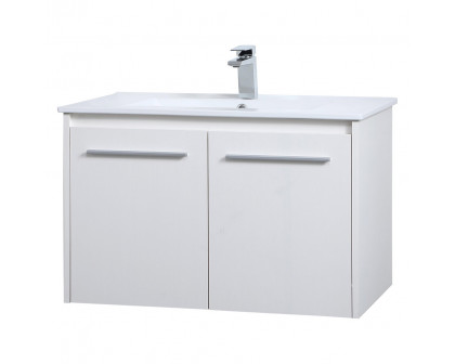 Elegant Bathroom Vanity - White, L 30" (VF44030WH)