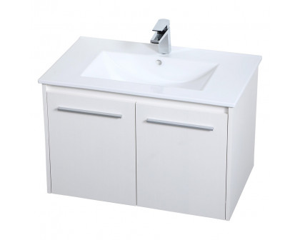 Elegant Bathroom Vanity - White, L 30" (VF44030WH)