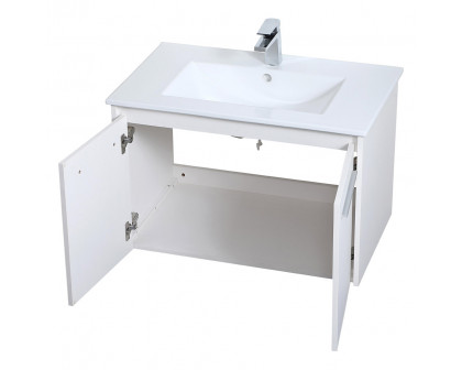 Elegant Bathroom Vanity - White, L 30" (VF44030WH)