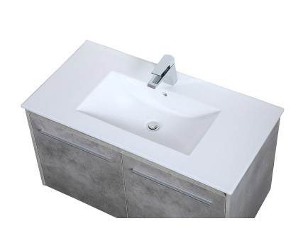 Elegant Bathroom Vanity - Concrete Gray, L 36" (VF44036CG)