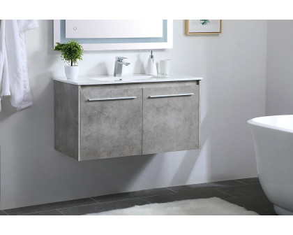 Elegant Bathroom Vanity - Concrete Gray, L 36" (VF44036CG)