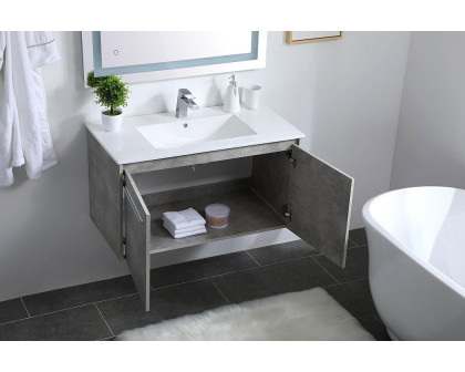 Elegant Bathroom Vanity - Concrete Gray, L 36" (VF44036CG)