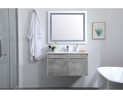 Elegant Bathroom Vanity - Concrete Gray, L 36" (VF44036CG)