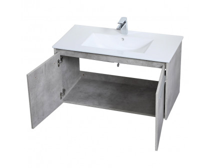 Elegant Bathroom Vanity - Concrete Gray, L 36" (VF44036CG)