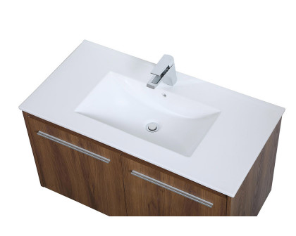 Elegant Bathroom Vanity - Walnut Brown, L 36" (VF44036WB)